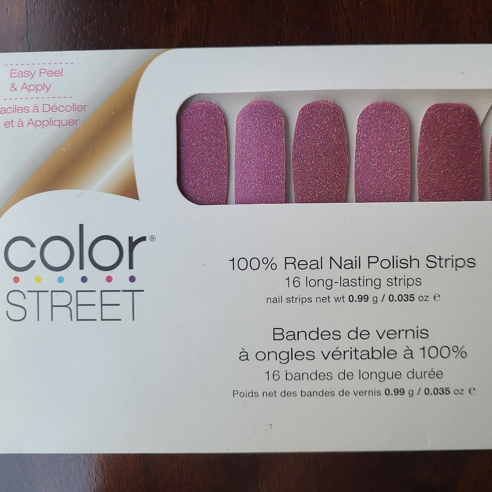 Color Street Czech Me Out Glitter Pink Nail Strip Set